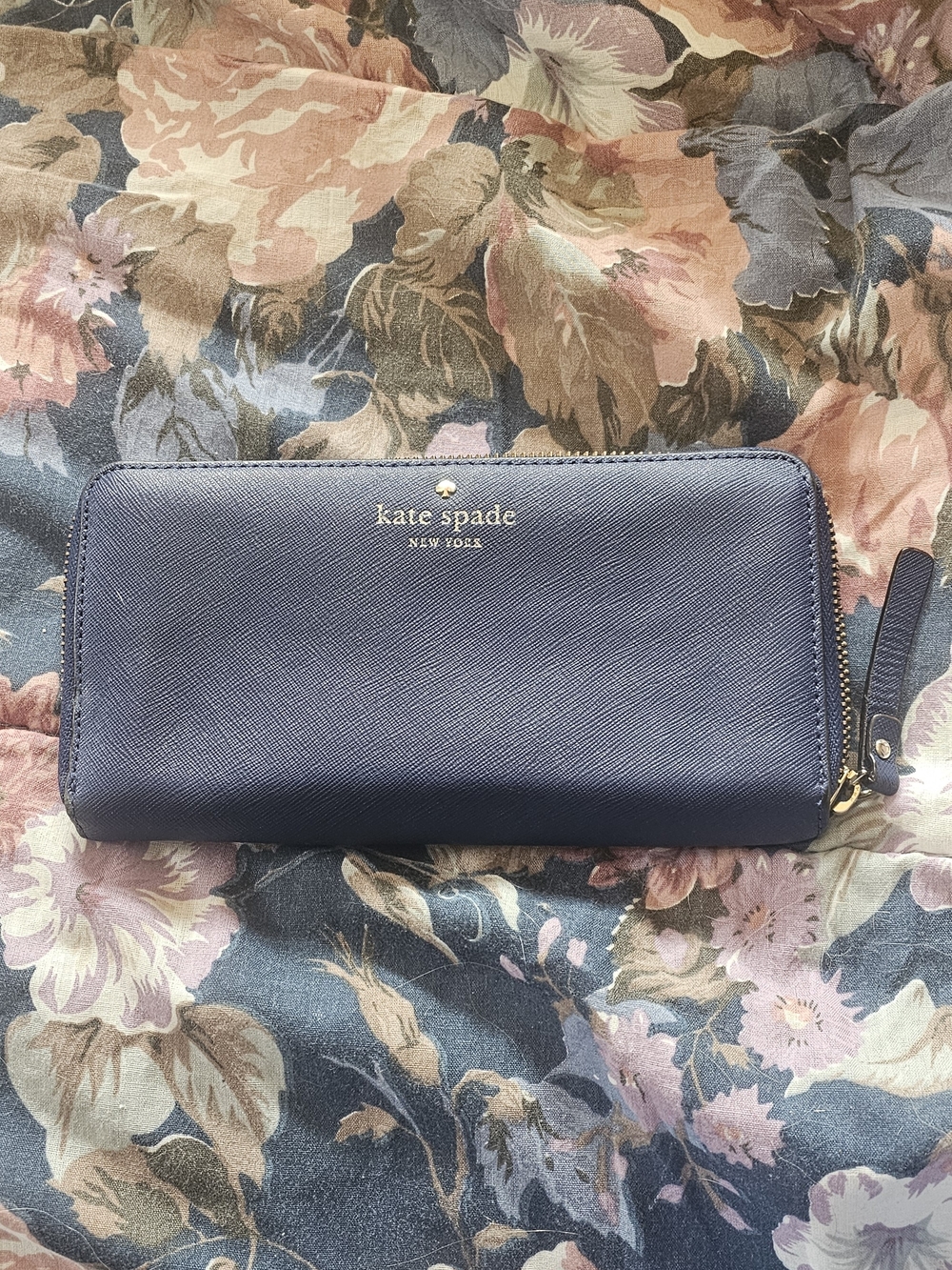Kate Spade Authentic Cameron Street Lacey Continental Wallet - Navy Blue 2018